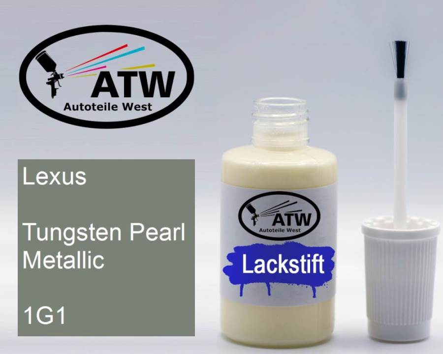 Lexus, Tungsten Pearl Metallic, 1G1: 20ml Lackstift, von ATW Autoteile West.